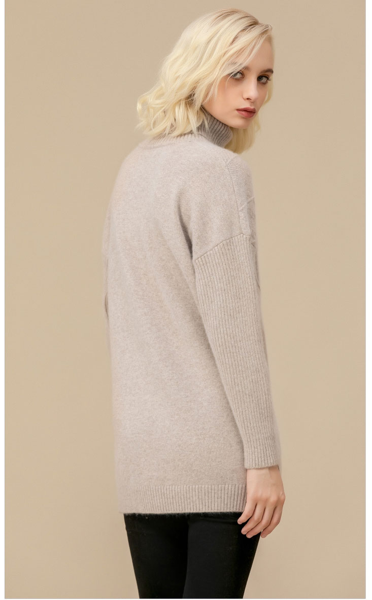 秋冬圆领短款羊绒衫女士修身纯色毛衣图片