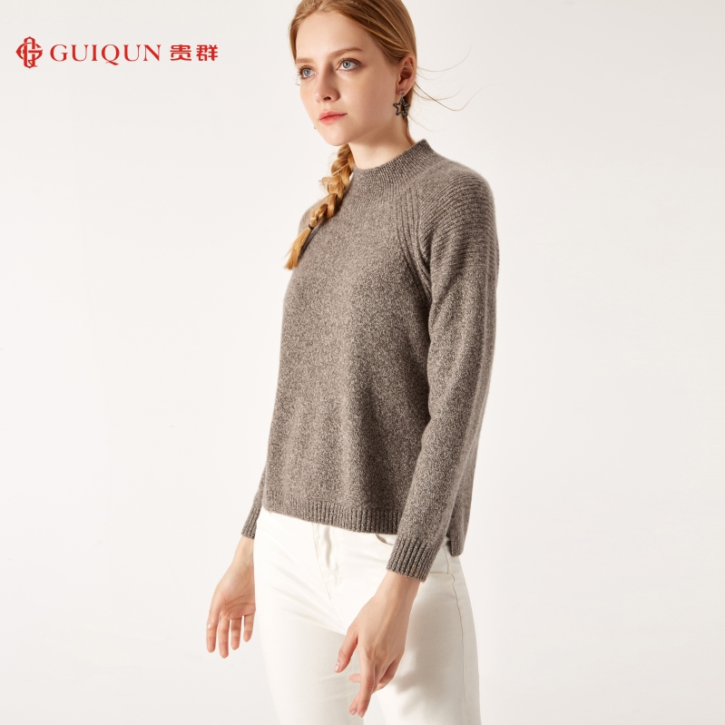 新款女士鄂尔多斯市秋冬羊绒衫樽领款式打底图片GQ2552
