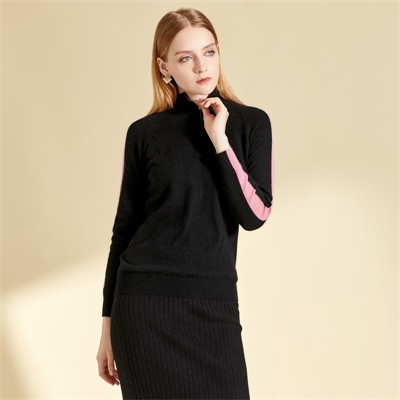 GQ2559新款女士鄂尔多斯市秋冬羊绒衫款式连衣裙图片