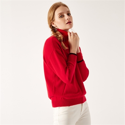 羊绒衫女式新款打底红色图片GQ2652