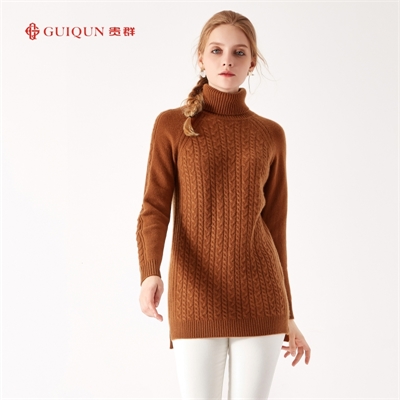 羊绒衫贵群秋冬樽领女式毛衣简约款式GQ2676